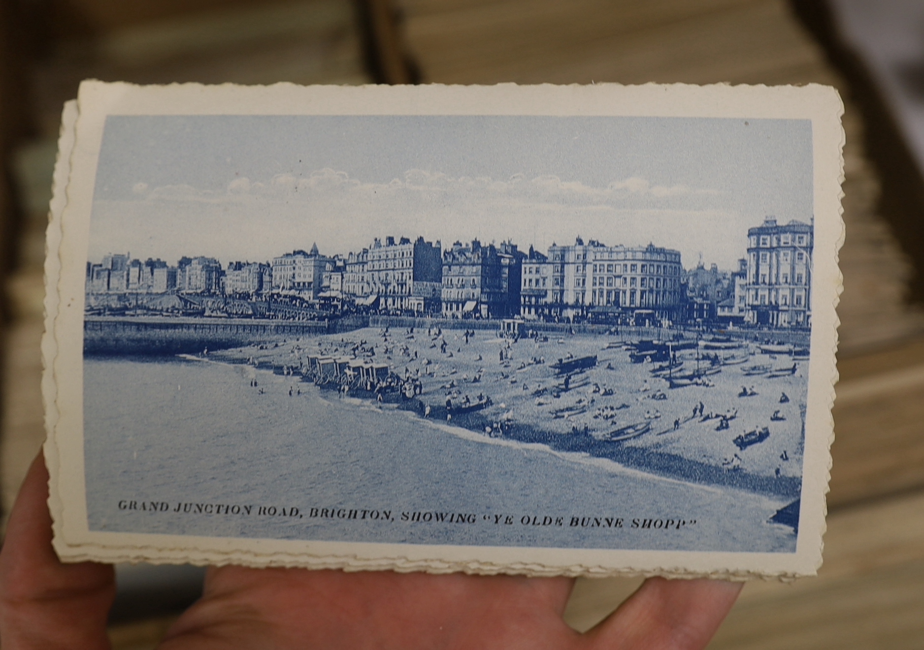Shop stock of unused local interest postcards including Brighton, Hove and Sussex